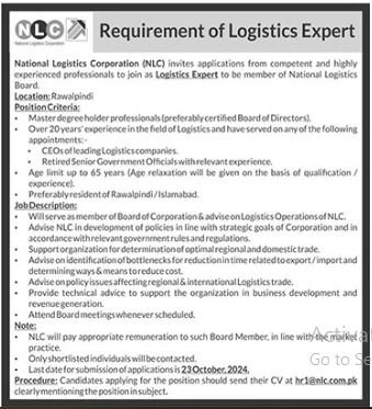 National Logistics Corporation NLC Apply Jobs 2024